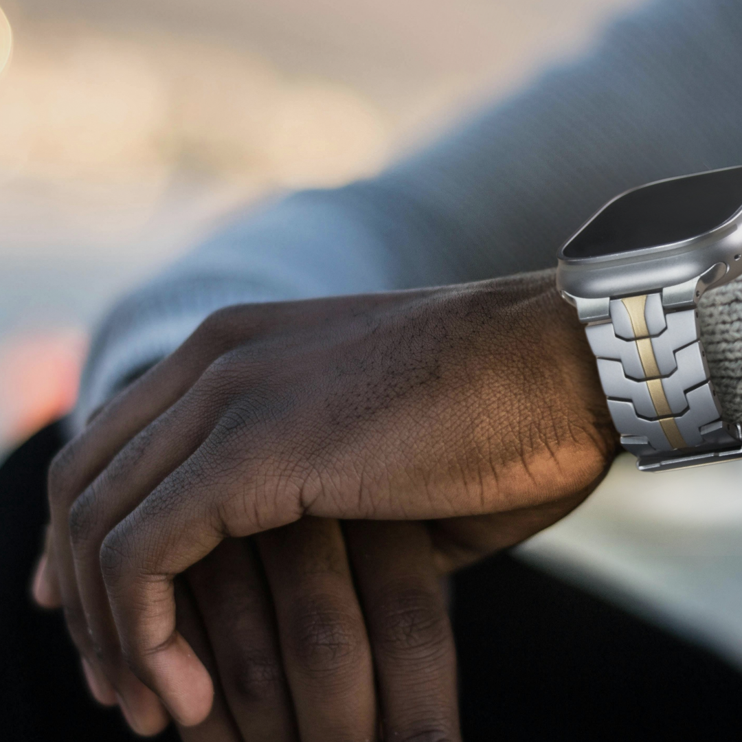 Titanium Orange Apple Watch Strap