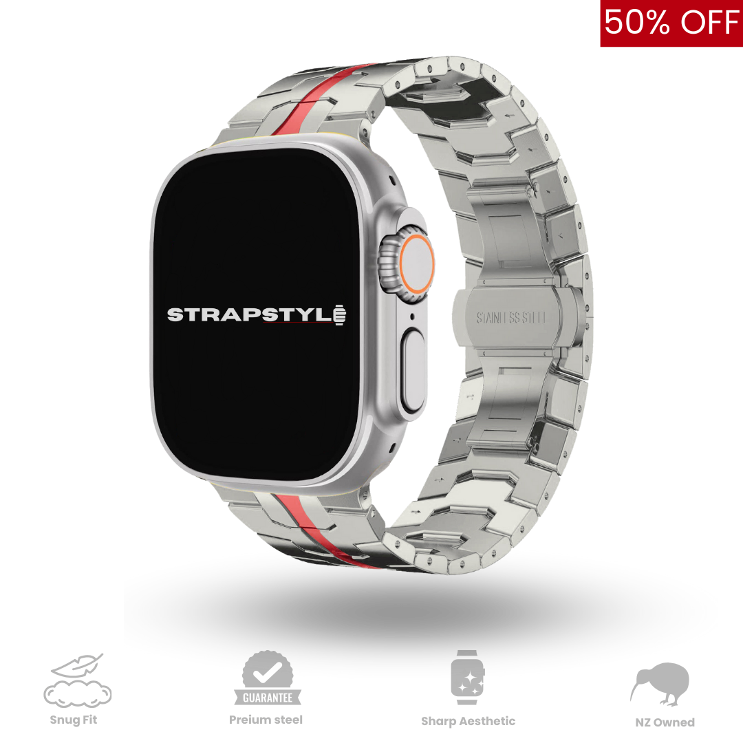 Titanium Orange Apple Watch Strap