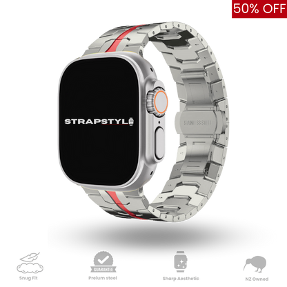 Titanium Orange Apple Watch Strap