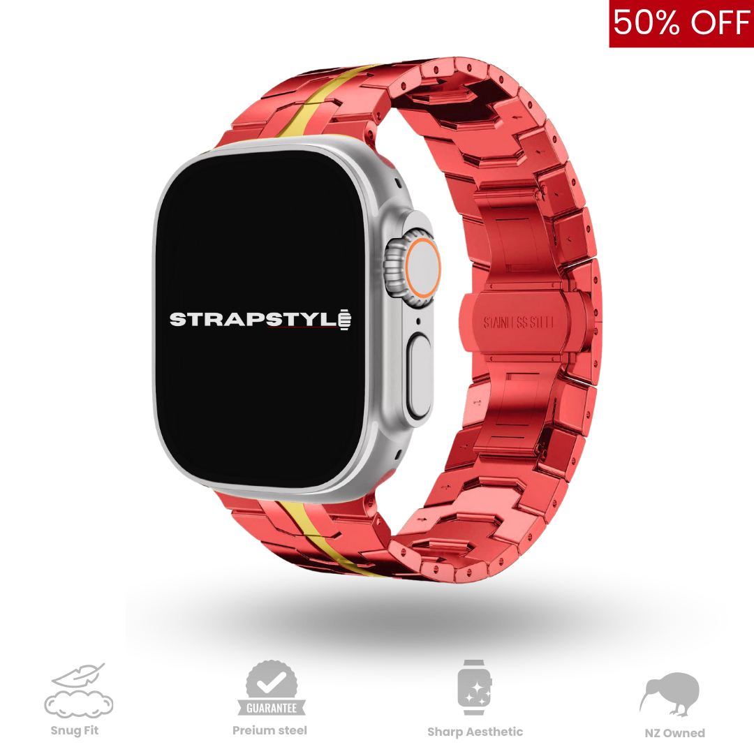 Titanium Orange Apple Watch Strap