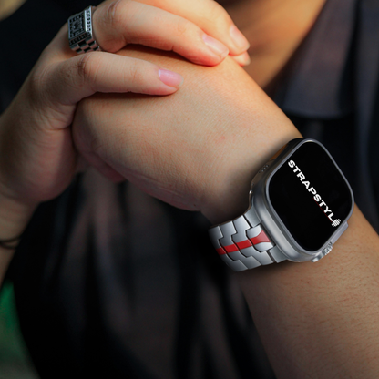 Titanium Orange Apple Watch Strap