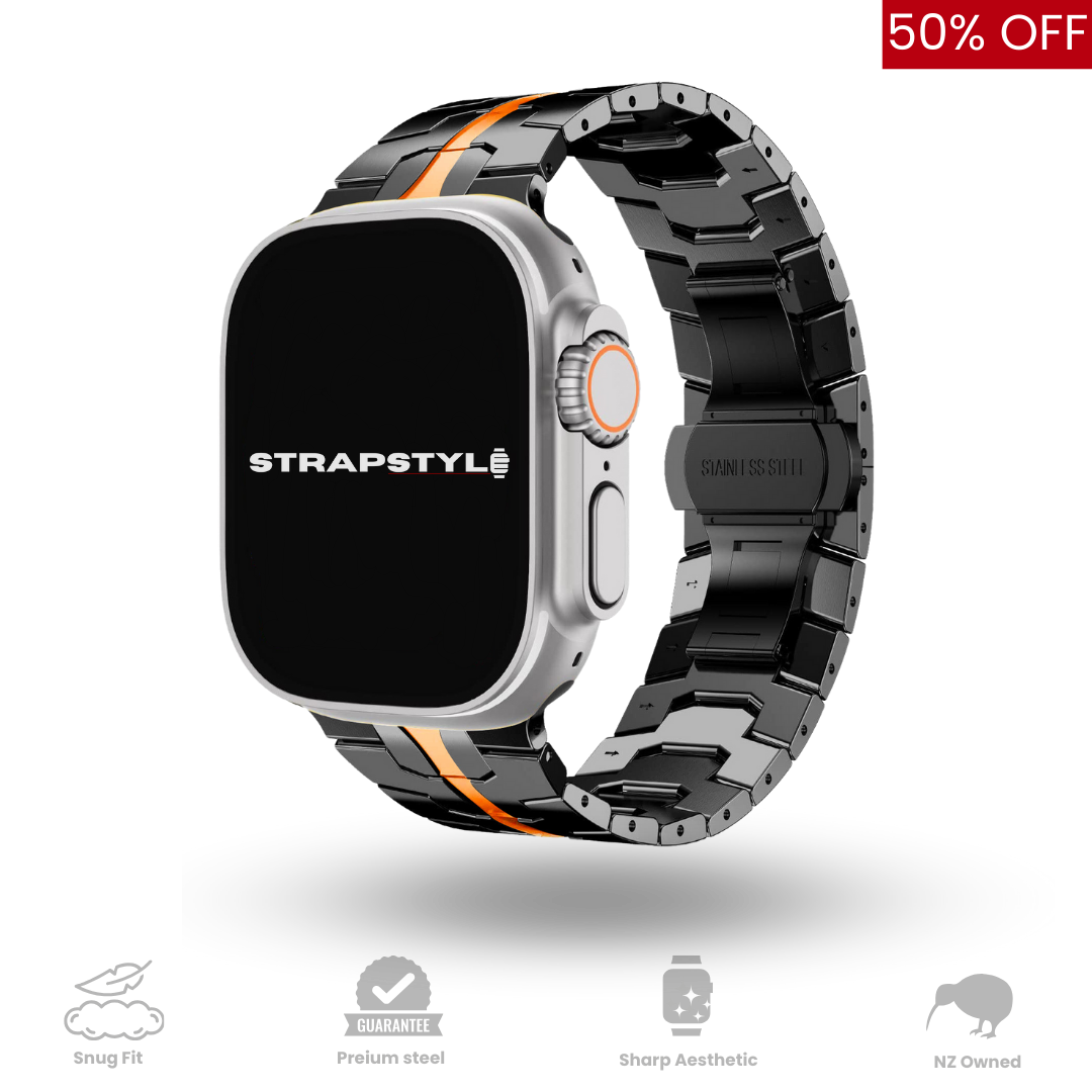 Titanium Orange Apple Watch Strap