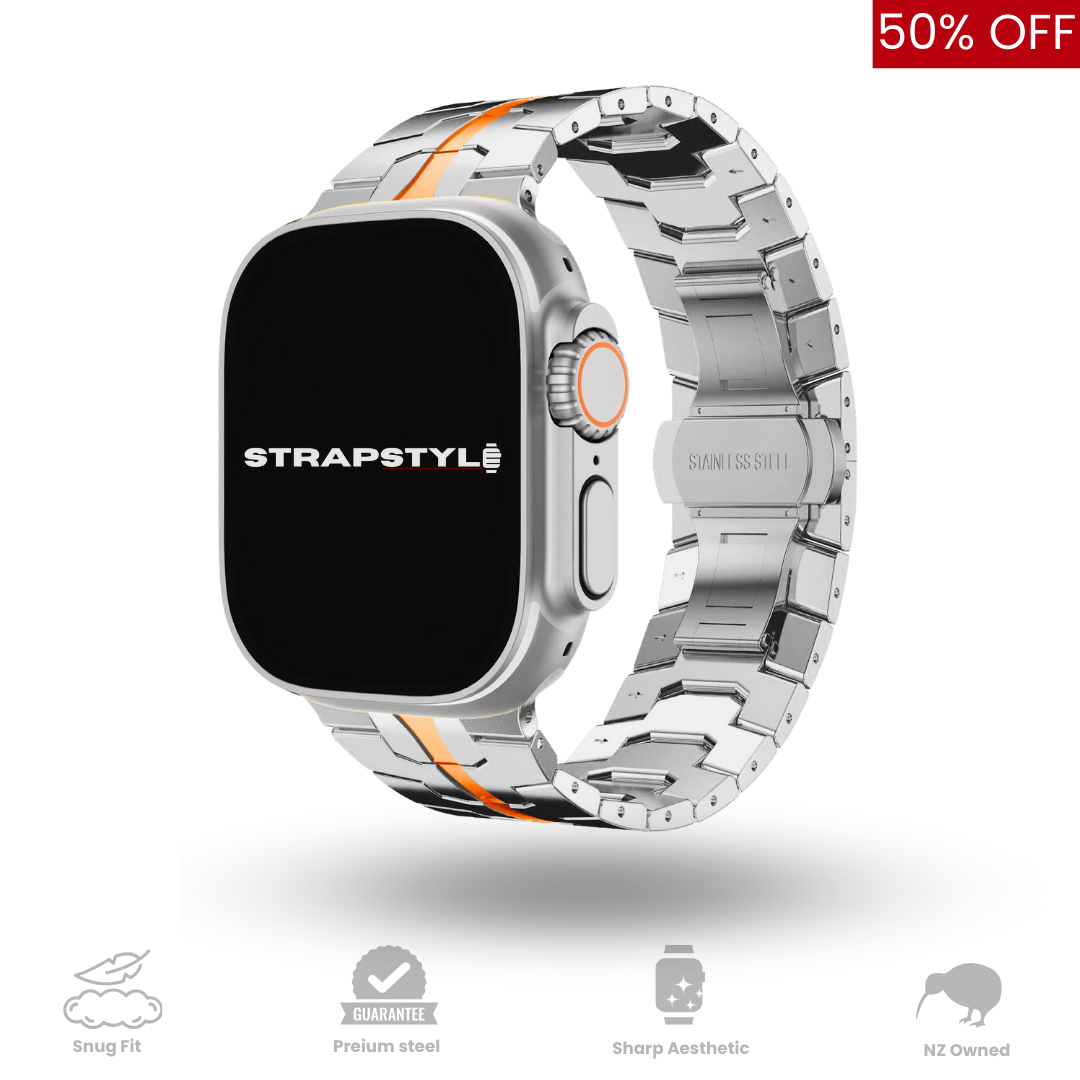 Titanium Orange Apple Watch Strap