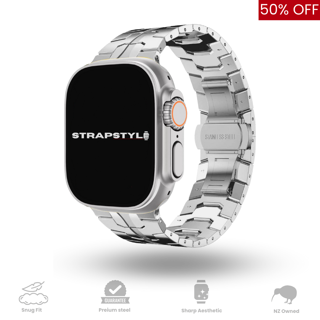 Titanium Orange Apple Watch Strap