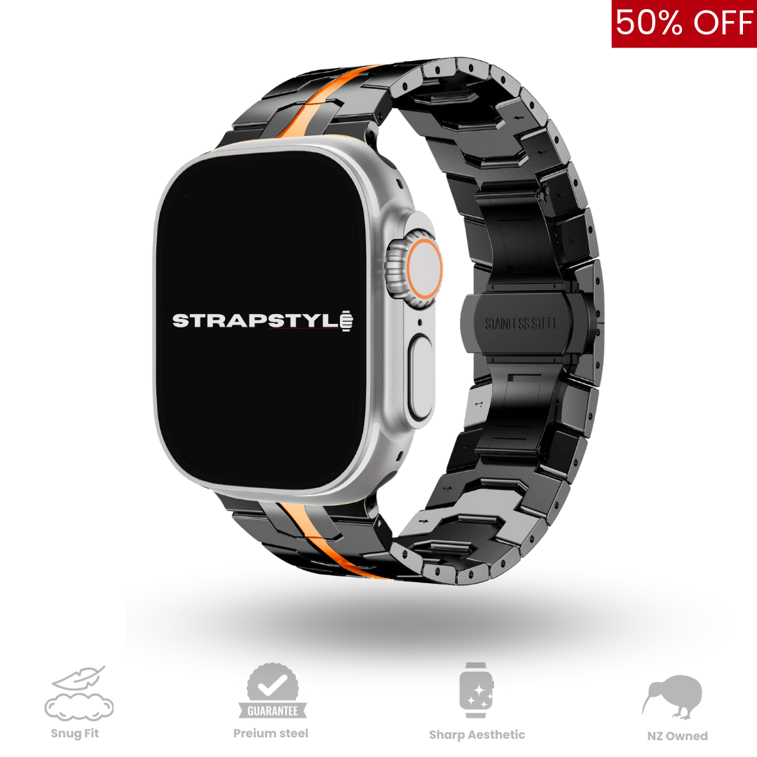 Titanium Orange Apple Watch Strap